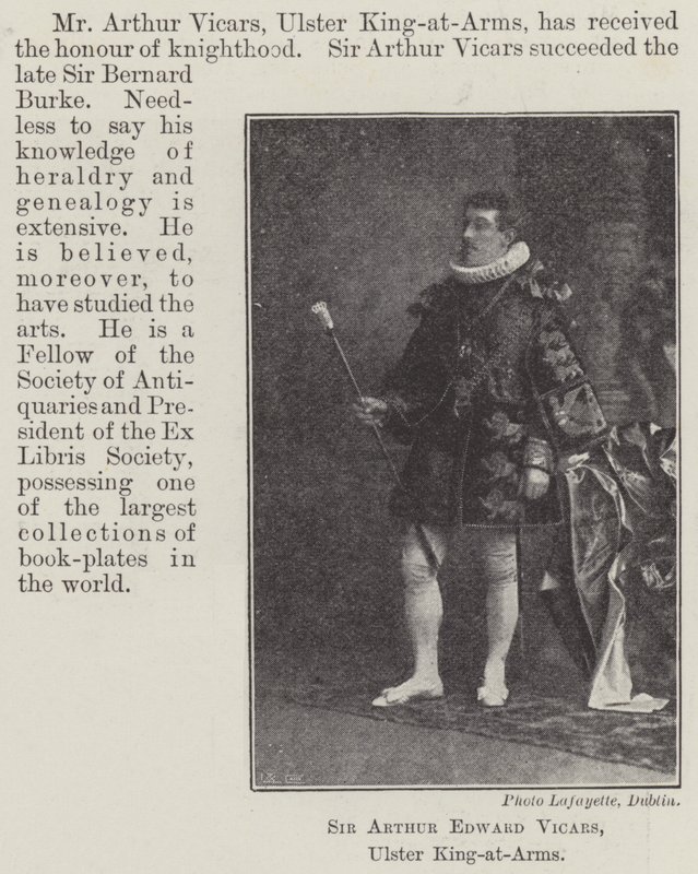 Sir Arthur Edward Vicars, Rey de Armas de Ulster de English Photographer