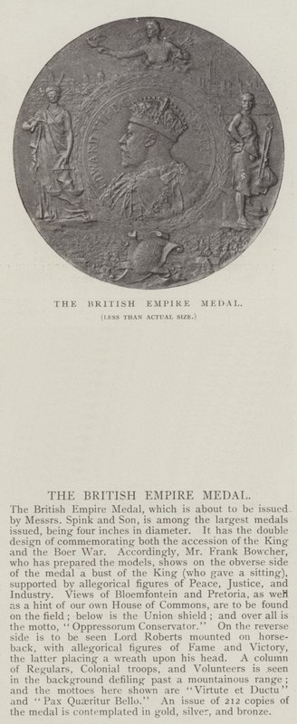 La Medalla del Imperio Británico de English Photographer