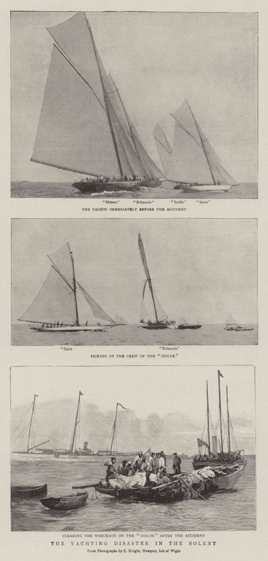 El desastre de yates en el Solent de English Photographer