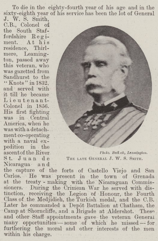 El difunto General J W S Smith de English Photographer