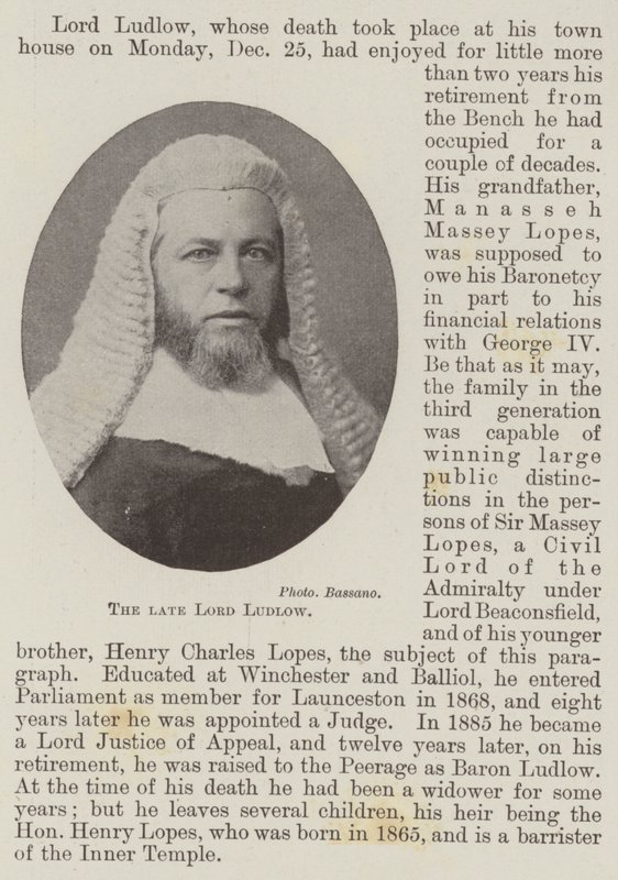 El difunto Lord Ludlow de English Photographer