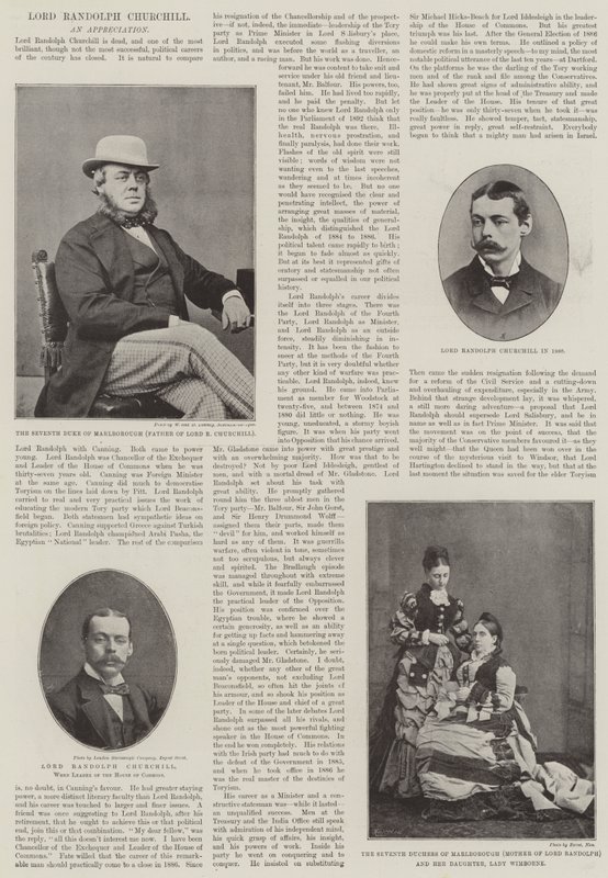 El difunto Lord Randolph Churchill de English Photographer