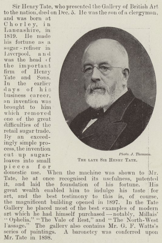 El difunto Sir Henry Tate de English Photographer