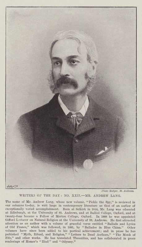 Escritores del día, Sr. Andrew Lang de English Photographer