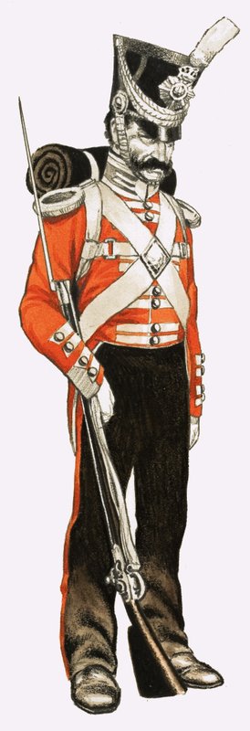 96º. Soldado de Infantería 1836 de English School