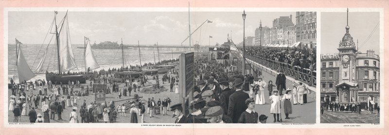 Escena de un Día Festivo en la Playa de Brighton de English School