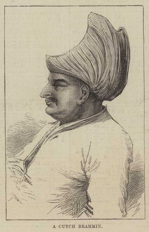 Un brahmán de Cutch (grabado) de English School