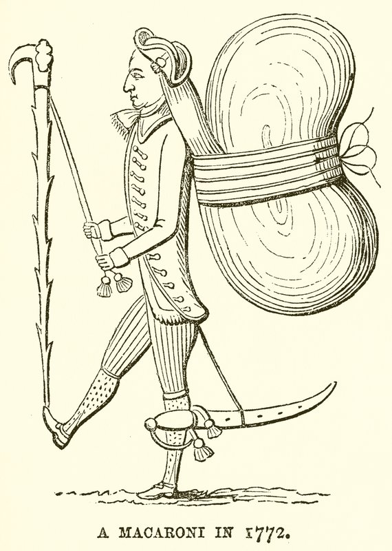 Un macaroni en 1772 de English School