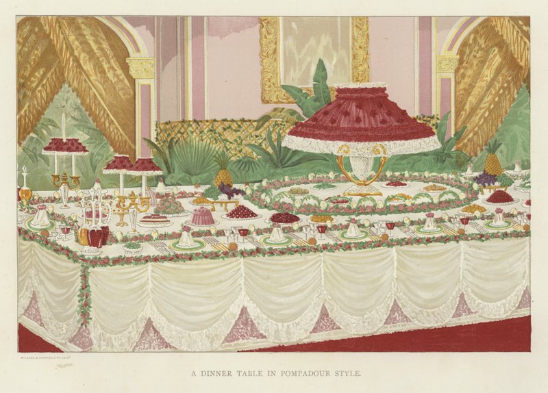 Mesa de cena en estilo Pompadour de English School