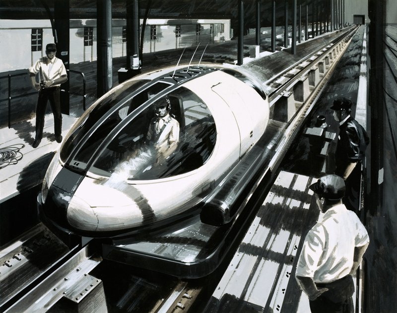 Un vehículo de prueba maglev en Japón de English School