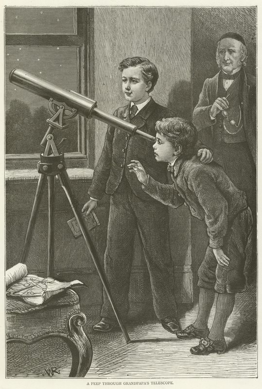Una mirada a través del telescopio del abuelo de English School