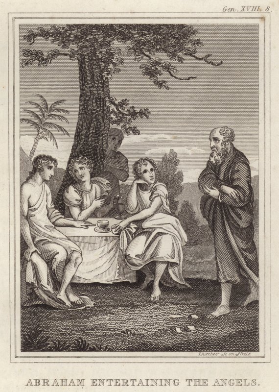 Abraham recibiendo a los Ángeles de English School