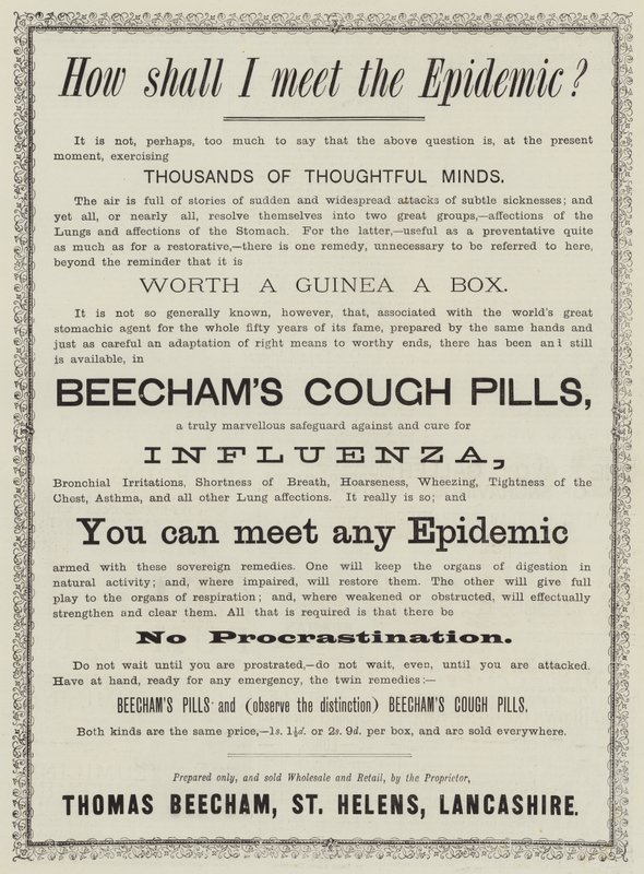 Anuncio, Pastillas para la tos de Beecham de English School