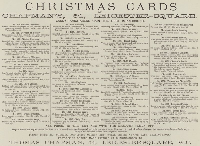 Anuncio, Tarjetas de Navidad de Chapman de English School