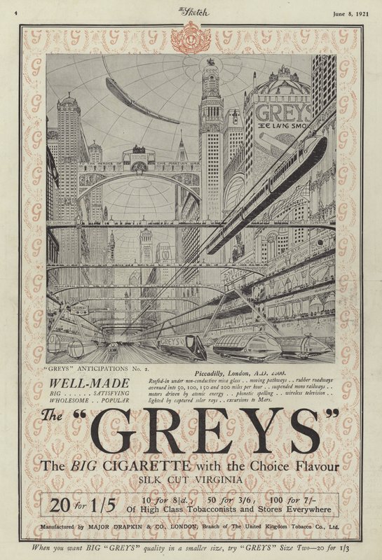 Anuncio de cigarrillos Greys de English School
