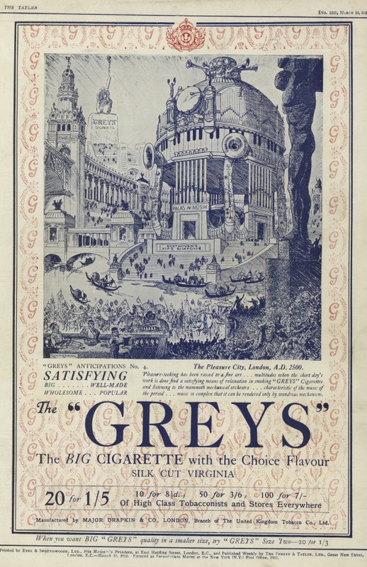 Anuncio de cigarrillos Greys de English School