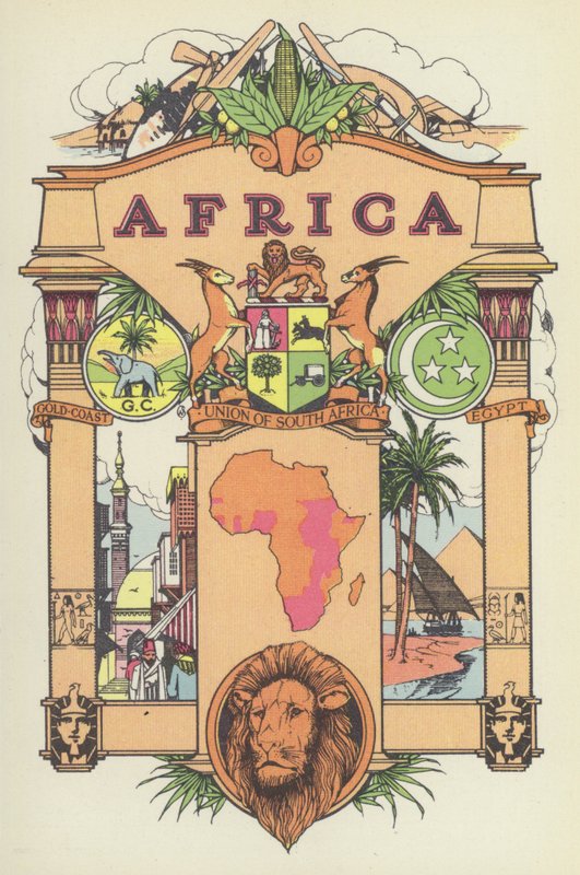 África (litografía en color) de English School