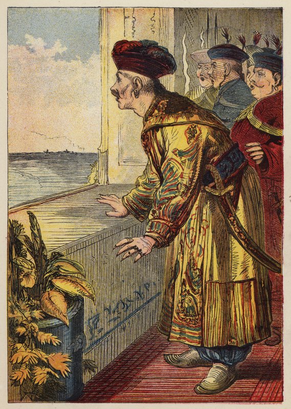 Aladino y la lámpara maravillosa (litografia en color) de English School