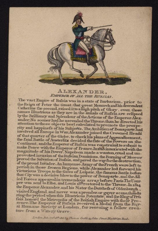 Alejandro I, Zar de Rusia de English School
