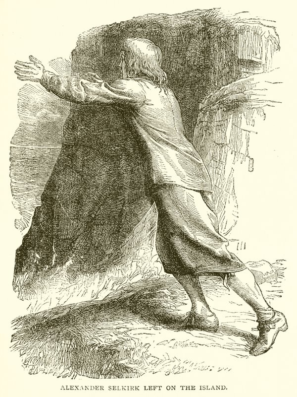 Alexander Selkirk dejado en la Isla de English School