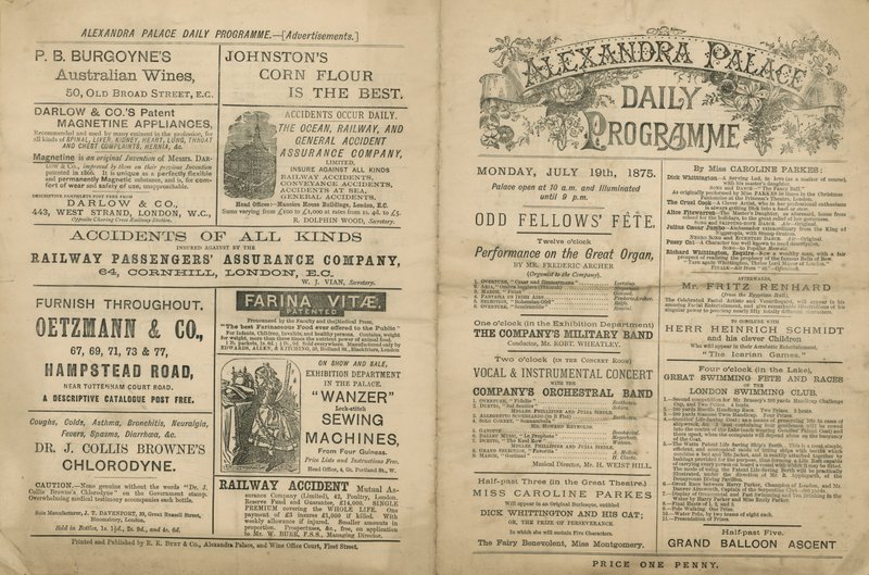 Programa diario del Alexandra Palace de English School