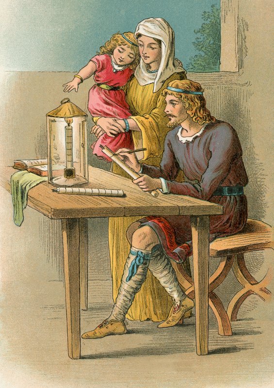 Alfred haciendo su reloj de English School