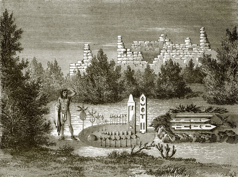 Altar y ruinas en Zuni de English School