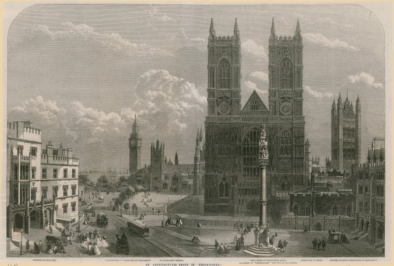 Un grupo arquitectónico en Westminster de English School