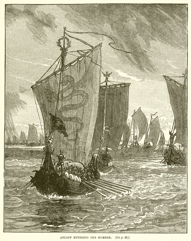 Anlaff entrando en el Humber de English School