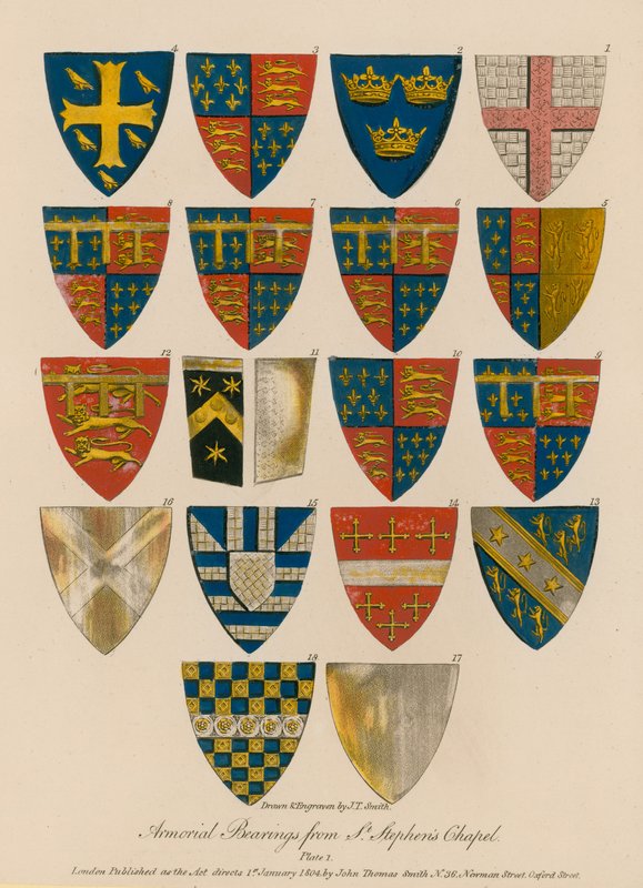 Escudos de armas de la Capilla de San Esteban de English School
