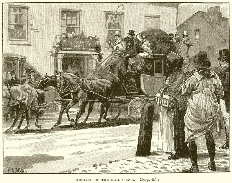 Llegada del coche de correo de English School