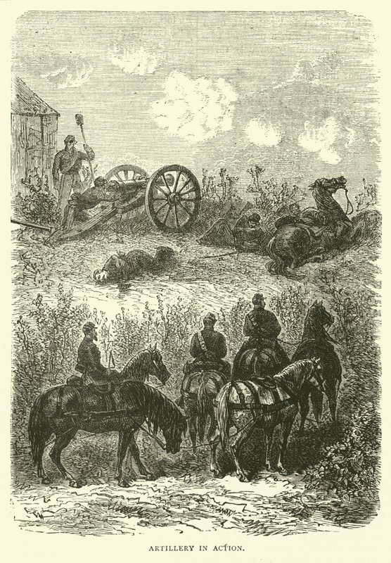 Artillería en acción, octubre 1870 de English School
