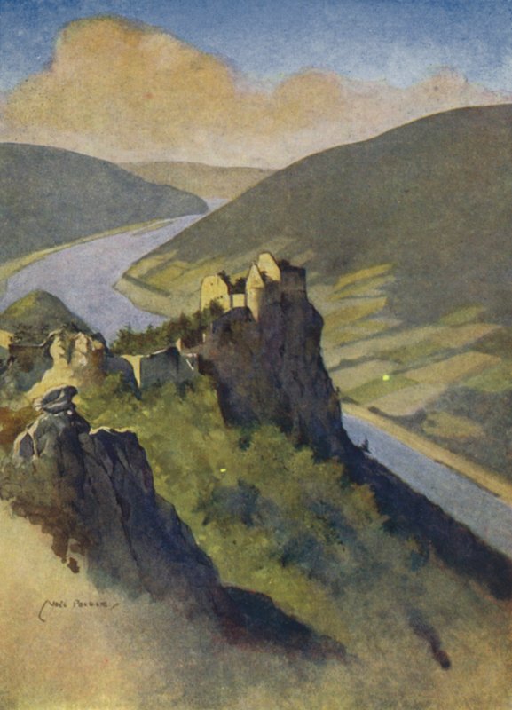 Austria: Castillo de Aggstein, sobre el Danubio de English School