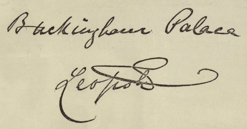 Autógrafo del Duque de Albany de English School