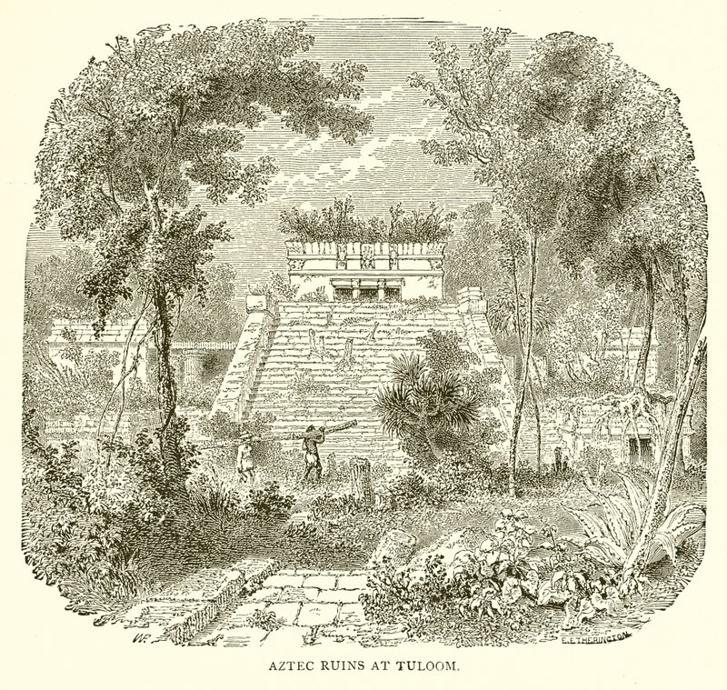 Ruinas aztecas en Tuloom de English School