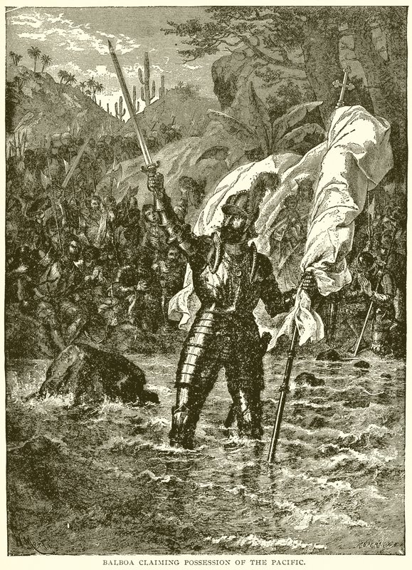 Balboa reclamando la Posesión del Pacífico de English School