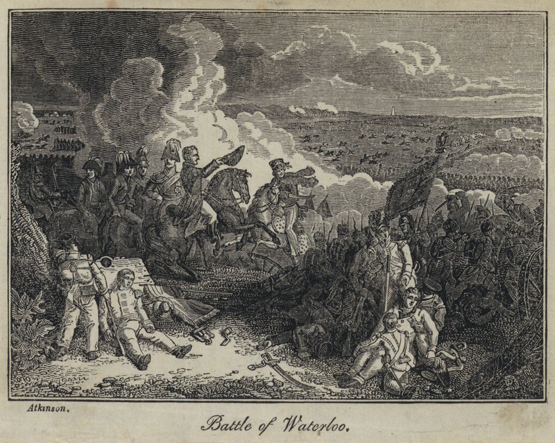 Batalla de Waterloo (grabado) de English School
