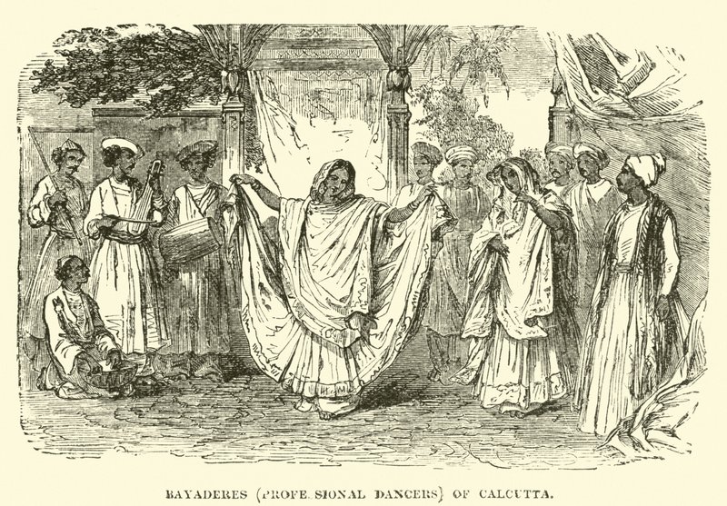 Bayaderas (bailarinas profesionales) de Calcuta de English School
