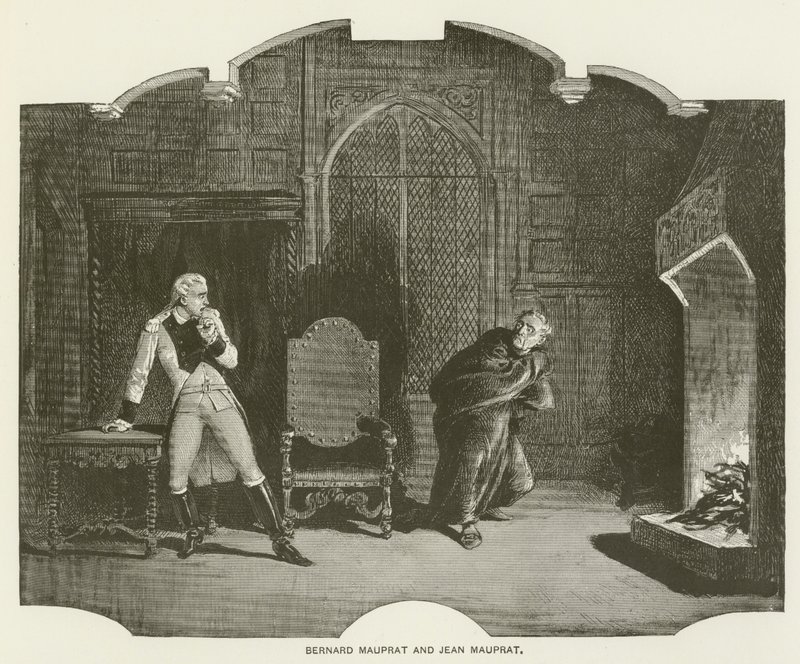 Bernard Mauprat y Jean Mauprat (grabado) de English School