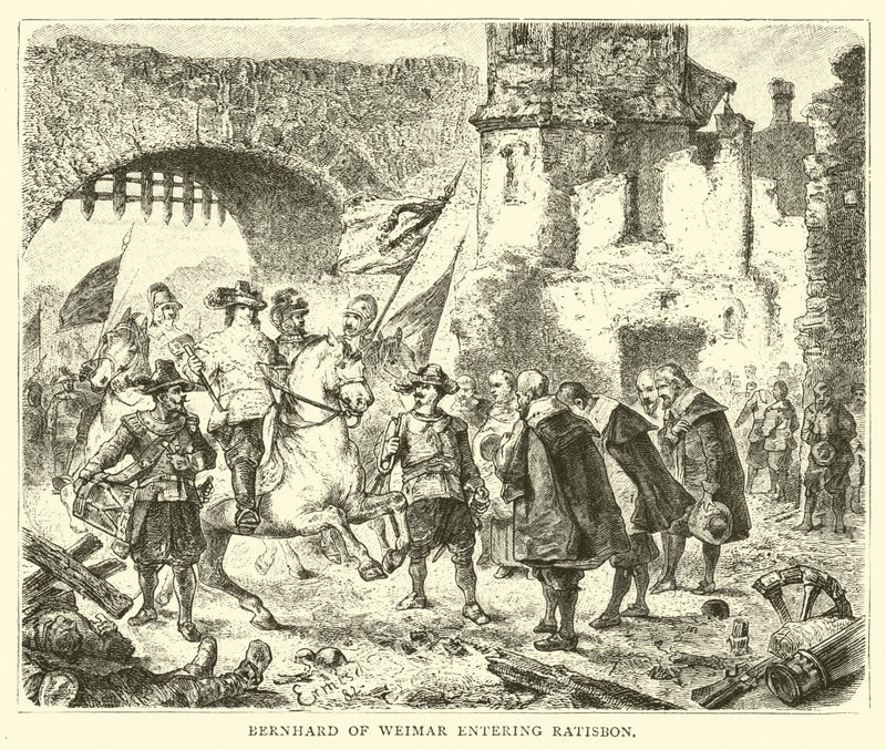 Bernhard de Weimar entrando en Ratisbona de English School