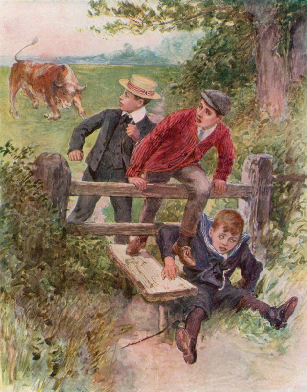 ¡Cuidado con el toro! (litografia de color) de English School