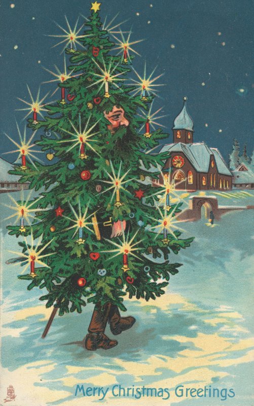 Tarjeta de Navidad británica de English School