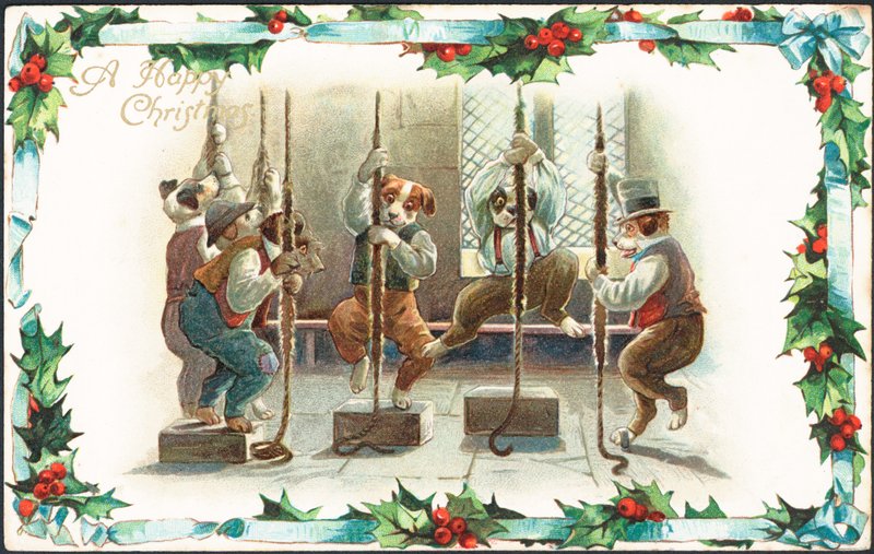 Tarjeta de Navidad británica de English School