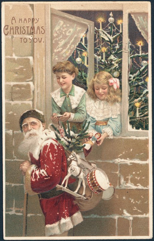 Tarjeta de Navidad británica de English School