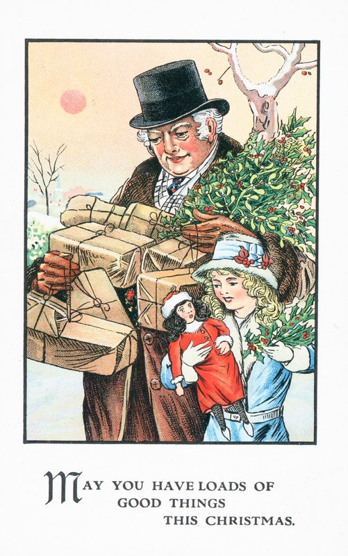 Tarjeta de Navidad británica de English School