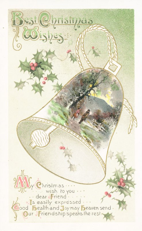 Tarjeta de Navidad británica de English School