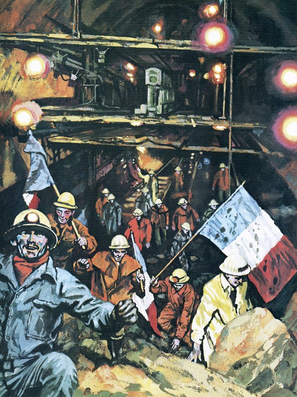 Construcción del túnel del Mont Blanc de English School