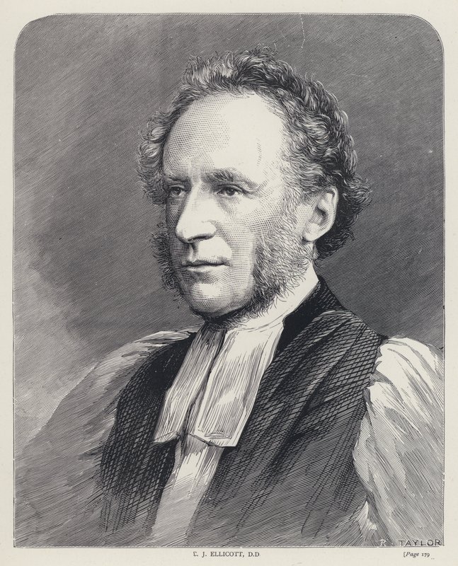C J Ellicott, DD (grabado) de English School