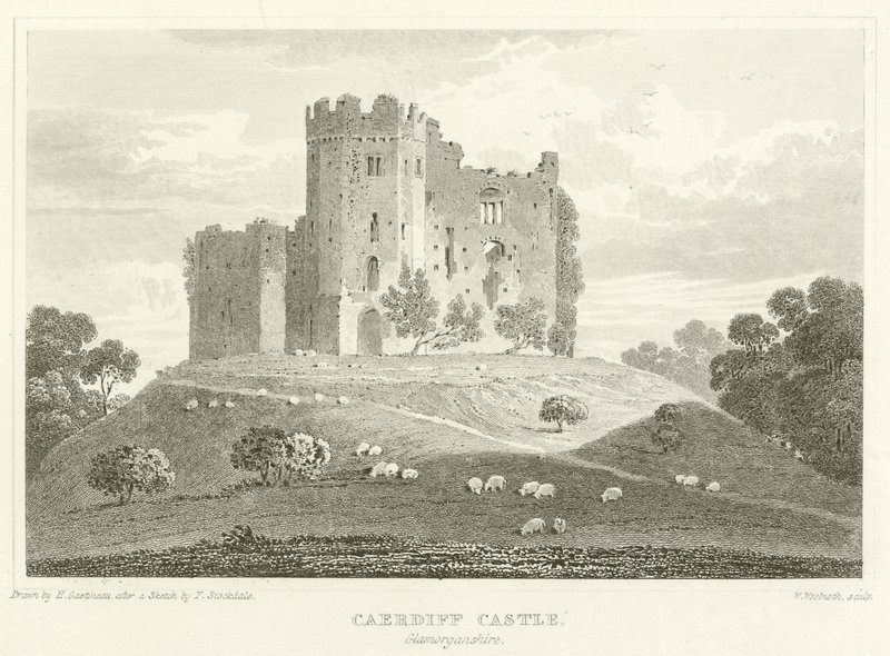 Castillo de Caerdiff, Glamorganshire de English School