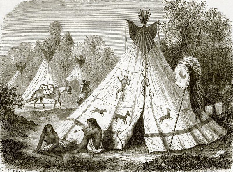 Campamento de indios comanches de English School